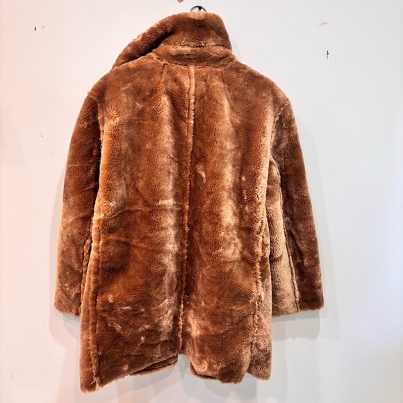 J. Crew Faux Fur Peacoat Brown Women’s Size XL NEW - Picture 12 of 16